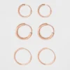 Endless Hoop Rose Gold Over Sterling Silver Small Three Earring Set 3pc- A New Day™ Rose Gold -A New Day GUEST 0e41d52d 1a54 4608 b153 858341e61a31