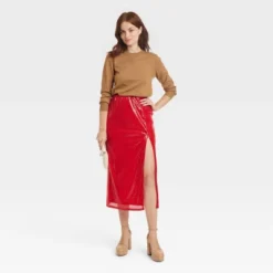 Women's Sequin A-Line Midi Skirt - A New Day™ Red -A New Day GUEST 0f9f71d0 97b8 4b4a adb7 b923ca506f74