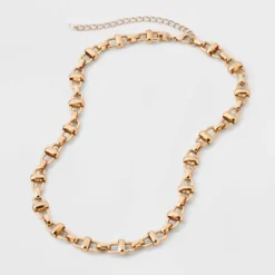 Bar Chain Necklace - A New Day™ Gold: Lobster Claw Clasp, 16" Length, 3" Extender, Iron Material, Metallic Finish -A New Day GUEST 155c7aa4 8fcd 49cf 9215 01c58c7f3a2b