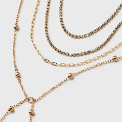 Ball Chain Y-Line Necklace Set 4pc - A New Day™ Gold -A New Day GUEST 16048d77 c4be 4cb0 8616 6fc685f47a0f