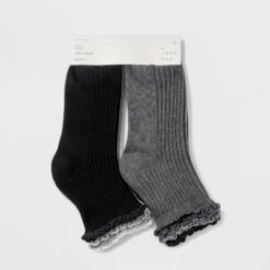 Women's Lettuce Edge 6pk Ankle Socks - A New Day™ 4-10