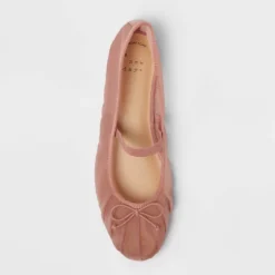 Women’s Rosa Mesh Bow Mary Jane Flats – A New Day™ Pink -A New Day GUEST 1be1c601 a912 4585 b24d 623f038126ba