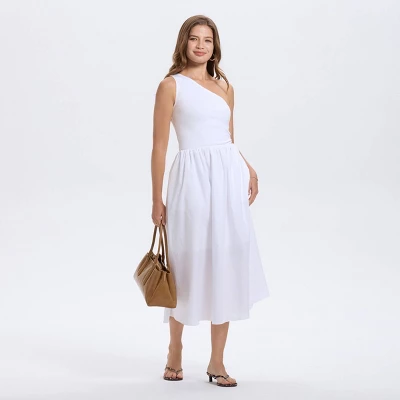 Women's Off The Shoulder Midi A-Line Dress - A New Day™ 4 Women's Off The Shoulder Midi A-Line Dress - A New Day™ - Image 2