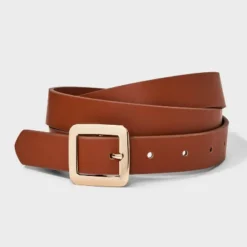 Women's Chunky Center Bar Buckle Belt - A New Day™ Brown -A New Day GUEST 3067230c cf49 4f7c ad70 1a59ba79a95a