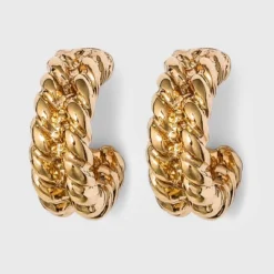 Small Textured Hoop Earrings - A New Day™ Gold: Nickel-Free Metal, Post Closure -A New Day GUEST 35c4bb28 a87a 4096 a7ee df5c51aa07b9