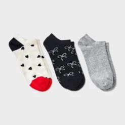 Women's Bows & Polka Dots 3pk Low Cut Socks - A New Day™ Black/Ivory/Red 4-10 -A New Day GUEST 36dcdb9b 899c 48c0 b065 e22b86921085