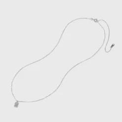 Sterling Silver Cubic Zirconia Tag Pendant Necklace - A New Day™ Silver 6 Sterling Silver Cubic Zirconia Tag Pendant Necklace - A New Day™ Silver -A New Day GUEST 3740f265 1782 42d4 b6e5 d1e7934e801b