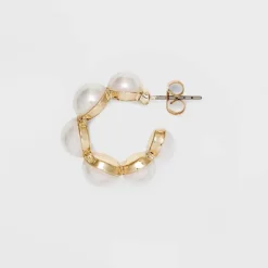 Mini Pearl Hoop Earrings - A New Day™ Gold: Nickel-Free Metal, Post Closure, 1.1" Length, Pearl Stone Type 22 Mini Pearl Hoop Earrings - A New Day™ Gold: Nickel-Free Metal, Post Closure, 1.1" Length, Pearl Stone Type -A New Day GUEST 3d82042f 9f48 4d20 b456 0aa662dde27a