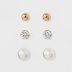 Stud Earring Set 3pk - A New Day™ -A New Day GUEST 493b73e5 9438 4f6a b2f5 ab74f340e2dd