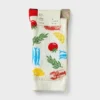 Women's Mediterranean Diet 3pk Crew Socks - A New Day™ Ivory/Red/Oatmeal Heather 4-10: Cotton Blend, Floral & Solid Patterns -A New Day GUEST 49529111 b73b 44cb 9912 b59df78b0ac9