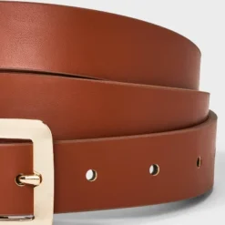 Women's Chunky Center Bar Buckle Belt - A New Day™ Brown -A New Day GUEST 49a1fb0e 2d49 4de4 a1cd ec64d9a0fce8