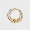 Small Hoop Earrings - A New Day™ Gold: Brass Nickel-Free Metal, Post Closure, 0.6" Length, 0.2" Width, 0.011 Lbs -A New Day GUEST 51c9b2e0 fada 4f81 9f4b 098f960e7ad2