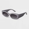 Women's Angular Oval Sunglasses - A New Day™ Silver -A New Day GUEST 5b257b94 8cd8 4b0c 8916 3f65fb847984