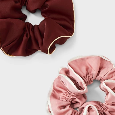 Satin Hair Twister Set 2pc - A New Day™ Pink/Red 4 Satin Hair Twister Set 2pc - A New Day™ Pink/Red - Image 2