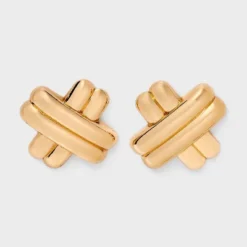 X Shape Button Post Earrings - A New Day™ Gold -A New Day GUEST 5fa167f4 5c75 46d6 a46c 36a32fc19884