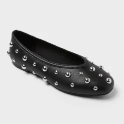 Women’s Sammie Studded Ballet Flats With Memory Foam Insole – A New Day™ Black -A New Day GUEST 692ab32c 0566 4c93 b97d bf7a4d1c4c8a