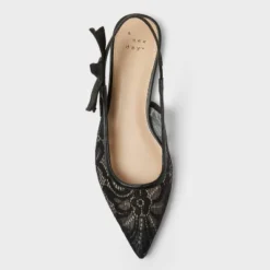 Women's London Lace Sling Back Bow Flats - A New Day™ -A New Day GUEST 6b958aad f5b0 4c00 8759 7b0e47170aa4
