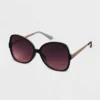 Women's Oversized Angular Butterfly Sunglasses - A New Day™ Black -A New Day GUEST 767125ce 7ec5 4783 92e0 edc4c17832a6