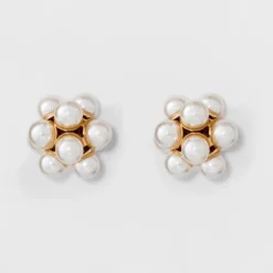 Simulated Pearl Stud Earrings - A New Day™ Gold: Nickel-Free, Post Closure, Zinc Material -A New Day GUEST 7f94f9ae 2513 4fdb 8082 22d86fc7fec9