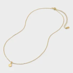 14K Gold Plated Round Initial Pendant Necklace - A New Day™ -A New Day GUEST 8a66b0f9 c9e1 4c7e a085 c00938fa1f50
