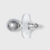 Sterling Silver Tri Color Pearl Stud Earring Set 3pc - A New Day™ Silver