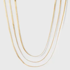 Herringbone Multi-Strand Necklace - A New Day™ Gold: Nickel-Free Metal, Lobster Claw Clasp, 20" Length 9 Herringbone Multi-Strand Necklace - A New Day™ Gold: Nickel-Free Metal, Lobster Claw Clasp, 20" Length -A New Day GUEST 91db9ac2 484c 44f6 aef9 fd25f9bd50c8