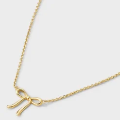 14K Gold-Plated Bow Necklace - A New Day™ Gold 8 14K Gold-Plated Bow Necklace - A New Day™ Gold -A New Day GUEST 9c4fe6f3 05fb 4e46 be51 2a3eaaf26279