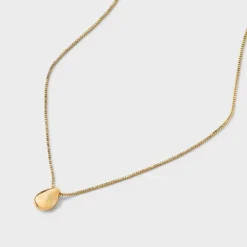 14K Gold Plated Puffed Teardrop Pendant Necklace - A New Day™ Gold -A New Day GUEST 9efb9837 f5ba 498f 889f c2f77003679d