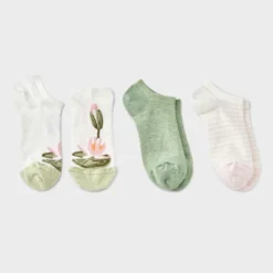 Women's 3pk Low Cut Socks - A New Day™ 4-10: Floral Design -A New Day GUEST a083d26a efd7 4db1 bbbd 242c5ed7a228