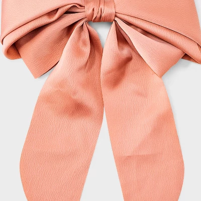 Textured Satin Double Bow Hair Barrette - A New Day™ 3 Textured Satin Double Bow Hair Barrette - A New Day™