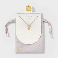 14K Gold Plated Round Initial Pendant Necklace - A New Day™ -A New Day GUEST a5dd9a17 f933 4f52 a0ea 95dfef1a1cf7