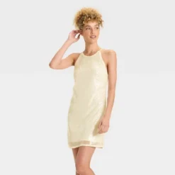 Women's Sequin Mini Shift Dress - A New Day™ Cream 8 Women's Sequin Mini Shift Dress - A New Day™ Cream -A New Day GUEST a7b03faa bb64 492e aebd 376123519a7a