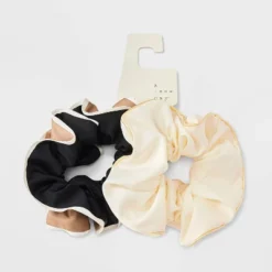 Satin Hair Twister Set 2pc - A New Day™ Black/Cream