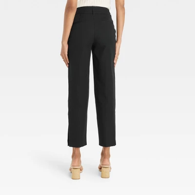 Women's Mid-Rise Slim Straight Fit Side Split Trousers - A New Day™ 3 Women's Mid-Rise Slim Straight Fit Side Split Trousers - A New Day™