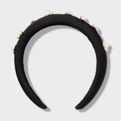 Satin Pearl And Stone Embellishment Padded Headband - A New Day™ Black 7 Satin Pearl And Stone Embellishment Padded Headband - A New Day™ Black -A New Day GUEST adc74e65 3abe 4e89 b12b 2a180a99674f