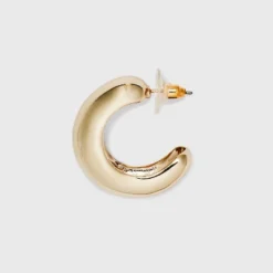 Puffy Hoop Earrings - A New Day™ Gold: Nickel-Free Metal, Zinc, Post Closure, 1.14" Length, 0.78 Oz Weight -A New Day GUEST b66244a5 d8a4 4609 9d3c d0246faf8d37