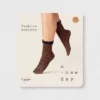 Women's Ruffle Trim Knit Leopard Print Anklet Socks - A New Day™ Brown/Black One Size -A New Day GUEST b7c2e7e5 5f40 4fca ba5f 82fa1627adcd