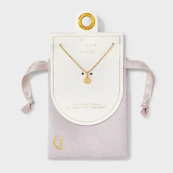 14K Gold Plated Round Initial Pendant Necklace - A New Day™ -A New Day GUEST ba91a2d8 658c 4275 a494 4d9caaede6fe