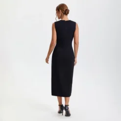 Women's Fitted Knit Maxi Bodycon Dress - A New Day™ Black