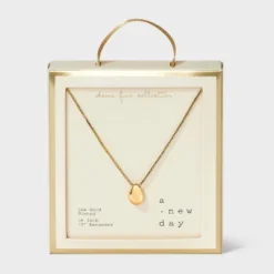 14K Gold Plated Puffed Teardrop Pendant Necklace - A New Day™ Gold -A New Day GUEST d1f08e05 8909 44e3 85be 025ec2c3ac03