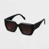 Women's Plastic Angular Square Sunglasses - A New Day™ Black -A New Day GUEST d549aec6 18b7 48dc a533 eb9f370bad18