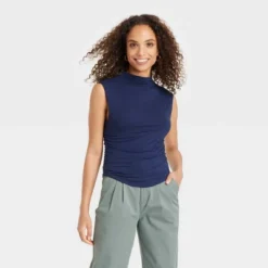 Women's Short Sleeve Side Ruched T-Shirt - A New Day™ -A New Day GUEST dad93373 6c18 4c56 bd8d fe236e35d274