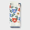 Women's Floral 3pk Crew Socks - A New Day™ Ivory/Blue/Gray 4-10: Tagless, Smooth Toe Seams -A New Day GUEST dc373fc5 ffb1 4a27 99e1 eb7c68cb78ee