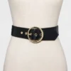 Women's Round Stretch Buckle Belt - A New Day™ Black -A New Day GUEST e2bc26ae 171d 4ae2 b2d0 f2b2387e45b7