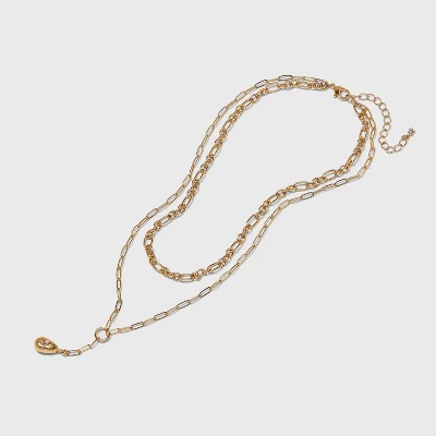 Multi-Strand Pearl Pendant Necklace - A New Day™ Gold 4 Multi-Strand Pearl Pendant Necklace - A New Day™ Gold - Image 2