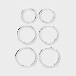 Endless Hoop Earring Set 3pc - A New Day™ Silver -A New Day GUEST f217778b 2ac1 407b b77b ec17d761c741