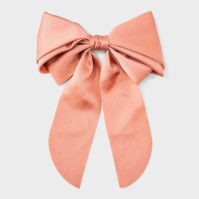 Textured Satin Double Bow Hair Barrette - A New Day™ 4 Textured Satin Double Bow Hair Barrette - A New Day™ - Image 2