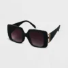 Women's Retro Square Sunglasses - A New Day™ Black -A New Day GUEST f564a650 052d 441e bd12 76028f8e410e