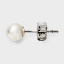 Sterling Silver Pearl Dangle Stud Earring Set 3pc - A New Day™ Silver -A New Day GUEST f6a44512 ea95 46a4 ade1 3845eb017fd4
