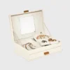 Two Drawer Organizer Jewelry Box - A New Day™ Cream: Polyurethane Storage With Divided Tray, Mirror, Rectangle Shape -A New Day GUEST ff9af206 2319 45fb a8e8 30286335bab4